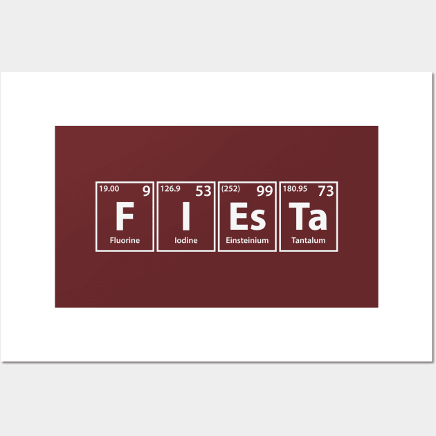 Fiesta (F-I-Es-Ta) Periodic Elements Spelling Wall Art by cerebrands